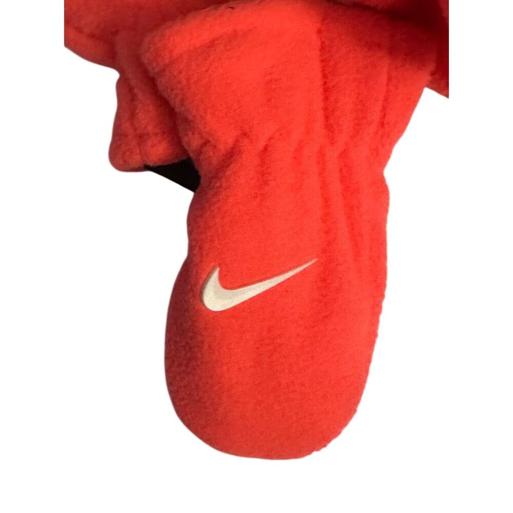 Nike Bright Pink Fleece 2 Piece Set Infant Hat with Chin Strap & Mittens NEW - Picture 6 of 7
